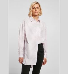 Снимка на Women's oversized striped shirt white/lilac