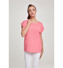 Снимка на Women's pink grapefruit t-shirt with extended shoulder