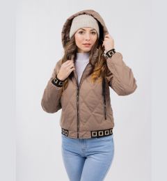 Снимка на Women's quilted jacket GLANO - brown