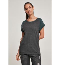 Снимка на Women's raglan T-shirt with contrasting charcoal/bottlegreen