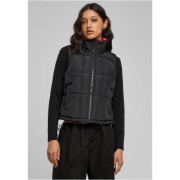 Снимка на Women's reversible cropped vest black/fuchsia