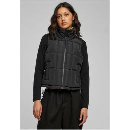Снимка на Women's reversible cropped vest black/yellow