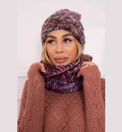Снимка на Women's Set with Mohair Thick P106 dark pink+blue