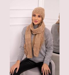Снимка на Women's set with scarf Adrianna K417 camel