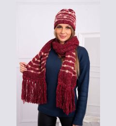 Снимка на Women's set with scarf Anika K304 wine