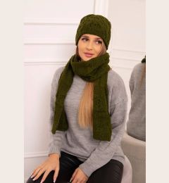 Снимка на Women's set with scarf Michalina K415 khaki