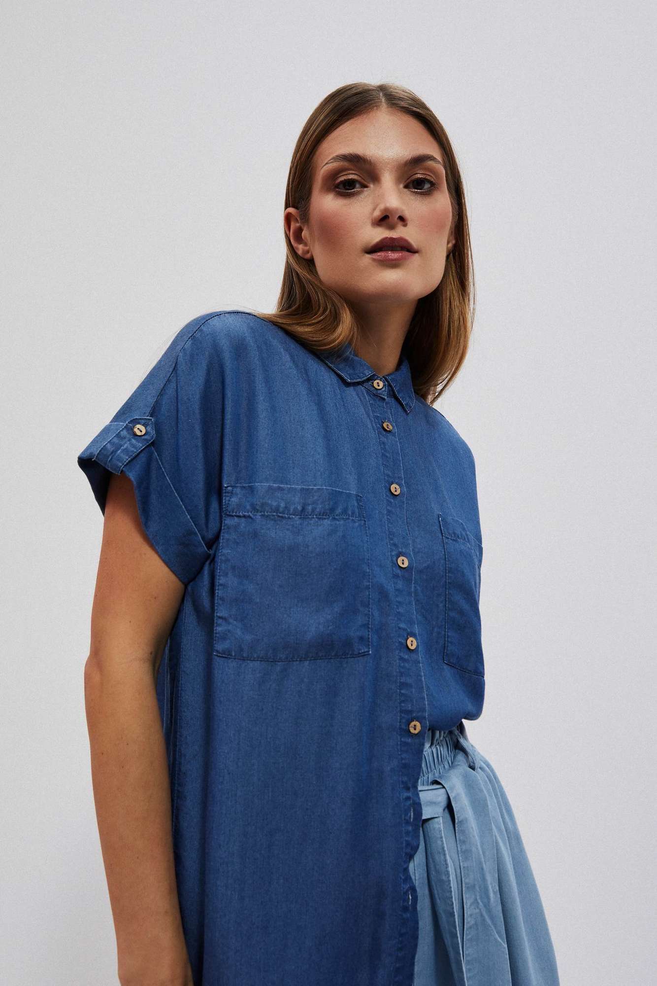 Снимка на WOMEN'S SHIRT L-KO-4008 DARK BLUE