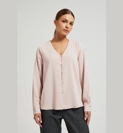 Снимка на Women's shirt with decorative buttons MOODO - pink