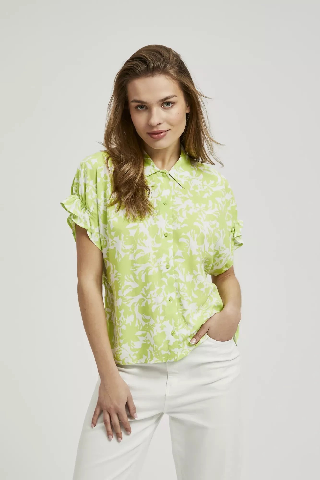 Снимка на Women's shirt with short sleeves MOODO - green