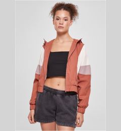 Снимка на Women's short 3-color crinkle jacket terracotta/white sand/duskrose