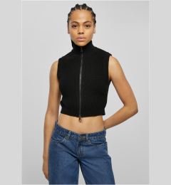 Снимка на Women's short knitted vest black