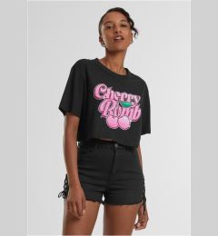 Снимка на Women's short overized t-shirt Cherry Bomb black