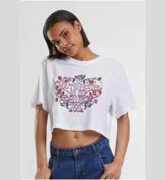 Снимка на Women's short overized T-shirt Hotter Delusion white