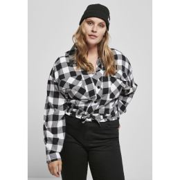 Снимка на Women's short oversized shirt black/white