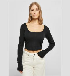 Снимка на Women's short sleeve Corsage long sleeve, black