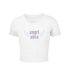 Снимка на Women's short T-shirt Angel Aura white