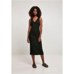 Снимка на Women's sleeveless midi dress with ribbing black