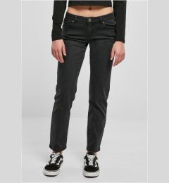 Снимка на Women's Straight Denim Low-Waisted Pants - Black