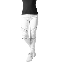 Снимка на Women's stretch biker trousers white
