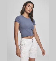 Снимка на Women's stretch jersey Cropped Tee vintageblue