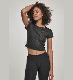 Снимка на Women's Stretch Pattern Cropped Tee Black Snake