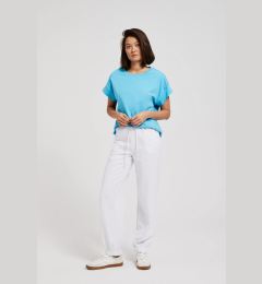 Снимка на Women's summer trousers made of viscose MOODO - white
