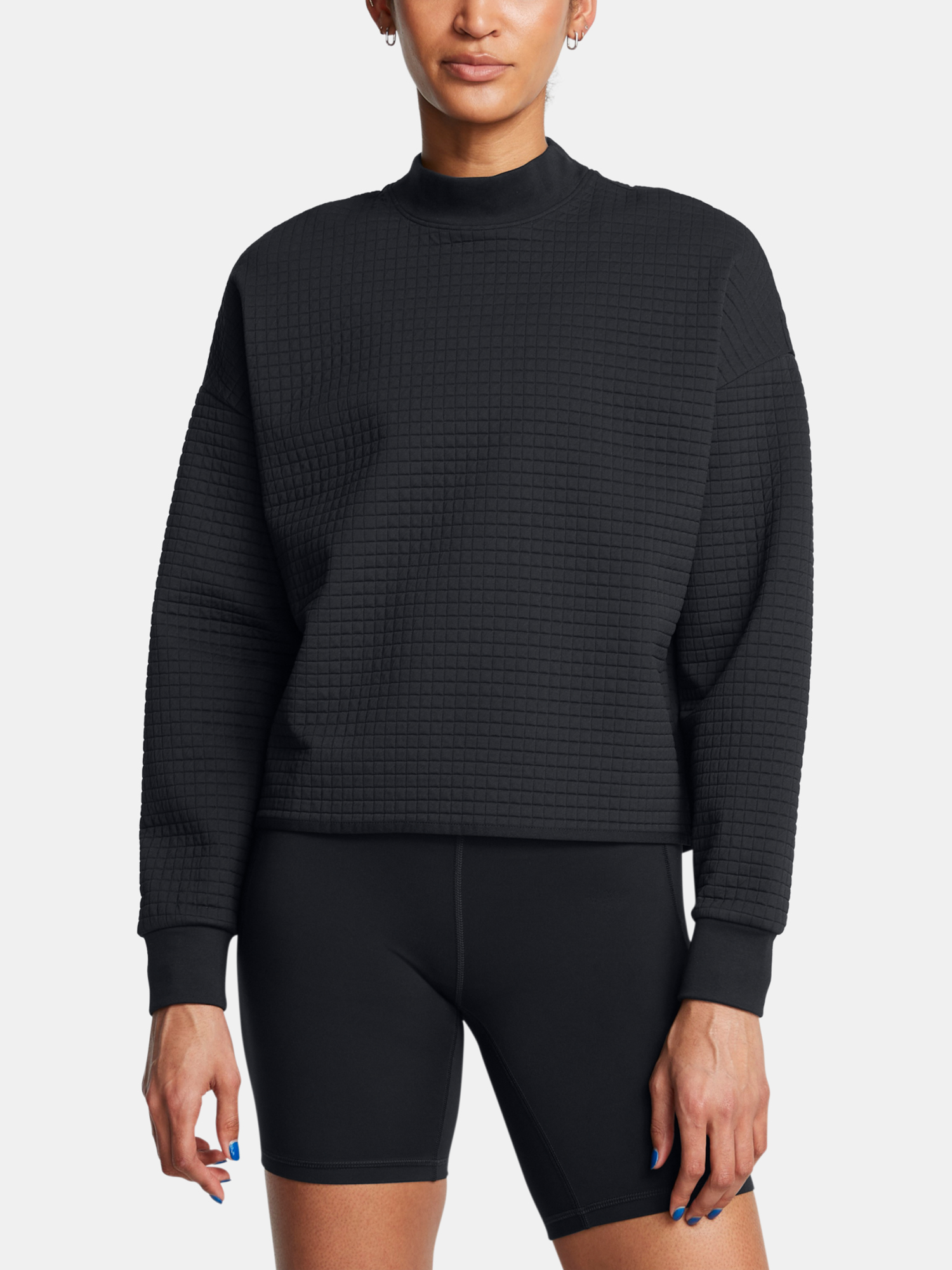 Снимка на Women's sweatshirt Under Armour Unstoppable Flc Grid Mock LS-BLK - Women's