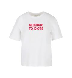 Снимка на Women's T-shirt Allergic To Idiots white