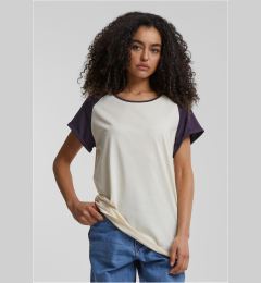 Снимка на Women's T-shirt Contrast Raglan cream/purple