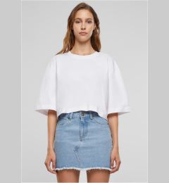 Снимка на Women's T-Shirt Heavy Organic Oversized Cropped White