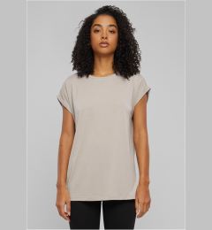 Снимка на Women's T-shirt Modal Extended Shoulder - beige