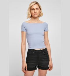Снимка на Women's T-shirt Off Shoulder Rib violablue