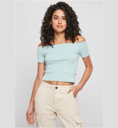 Снимка на Women's T-shirt with a ribbed pattern in blue color