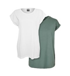 Снимка на Women's T-shirt with extended shoulder 2-pack white+pale