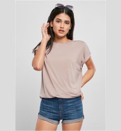 Снимка на Women's T-shirt with extended shoulder powder pink