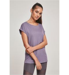 Снимка на Women's T-shirt with extended shoulder powder purple