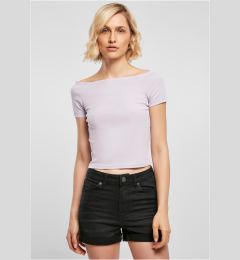 Снимка на Women's T-shirt with ribbed pattern in lilac