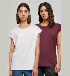 Снимка на Women's T-shirtUrban Classics - 2 packs white/cherry