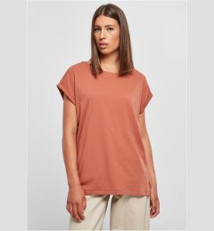 Снимка на Women's terracotta T-shirt with extended shoulder