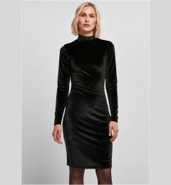 Снимка на Women's velvet dress with turtle neck black