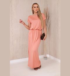 Снимка на Women's viscose dress with pockets - dark apricot