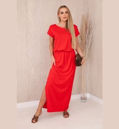 Снимка на Women's viscose dress with pockets - red
