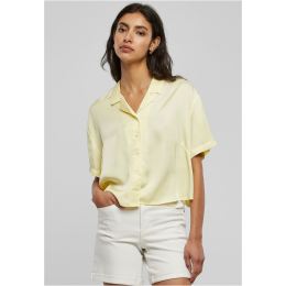 Снимка на Women's Viscose Satin Holiday Shirt Soft Yellow