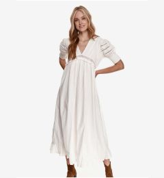 Снимка на Women's white midi dress with balloon sleeves TOP SECRET - Women