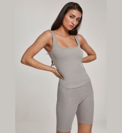 Снимка на Women's wide-neck top, green/grey