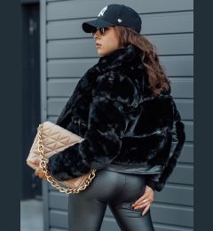 Снимка на Women's winter fur jacket SAVARA black Dstreet