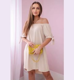 Снимка на Włoski Dress tied on the sleeves beige