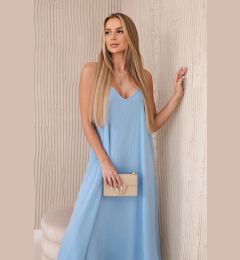Снимка на Włoski Muslin dress with straps blue
