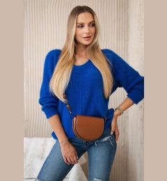 Снимка на Włoski V-neck sweater cornflower blue