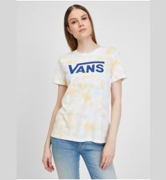 Снимка на Yellow-cream women's patterned T-shirt VANS - Women
